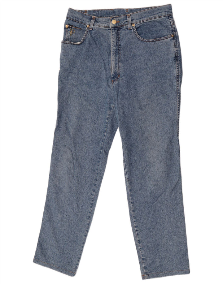 Roccobarocco Damen Straight Jeans W34 L29 Blau