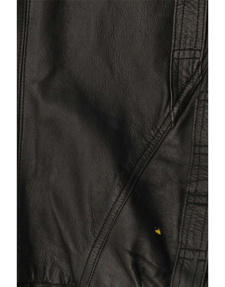 Vintage chaqueta de cuero para hombre EU 50 cuero negro grande