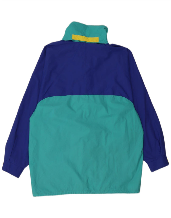 BAILO Mens Loose Fit Rain Jacket IT 46 Small Blue Colourblock Polyester