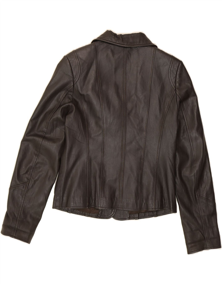 VINTAGE Womens Leather Jacket UK 16 Large Brown Leather Vintage Vintage and Second-Hand Vintage from Messina Hembry 