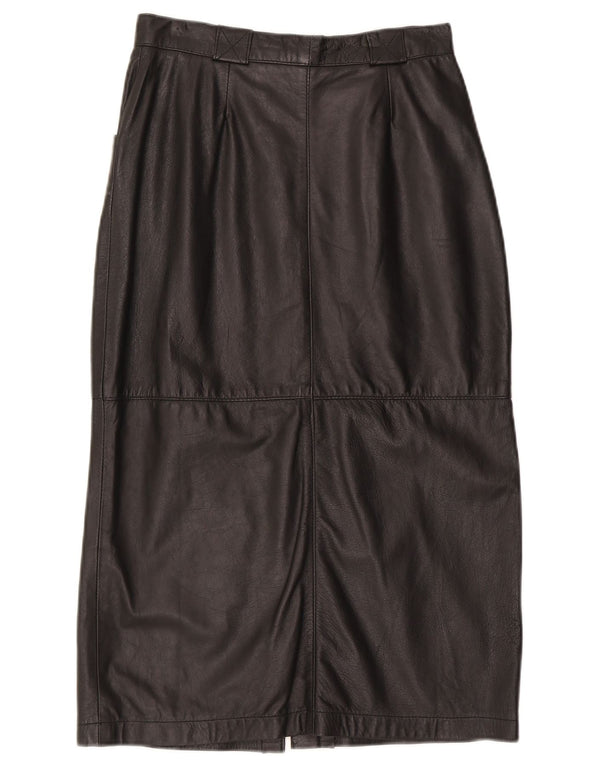 Vintage Damen Lederrock W28 Medium Schwarz