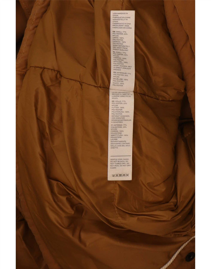 Fat Face Womens Hooded Oversized Padded Gilet UK 10 Small Beige Polyester