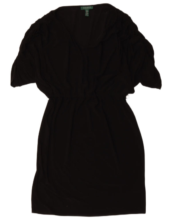 Vestido bainha feminino Ralph Lauren US 14 XL poliéster preto