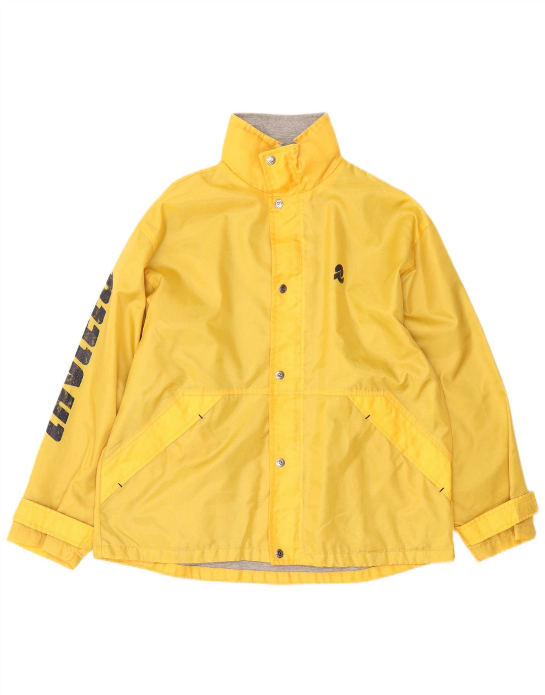 Invicta Dame Grafisk Windbreaker Jacket UK 14 Stor Gul Polyamid