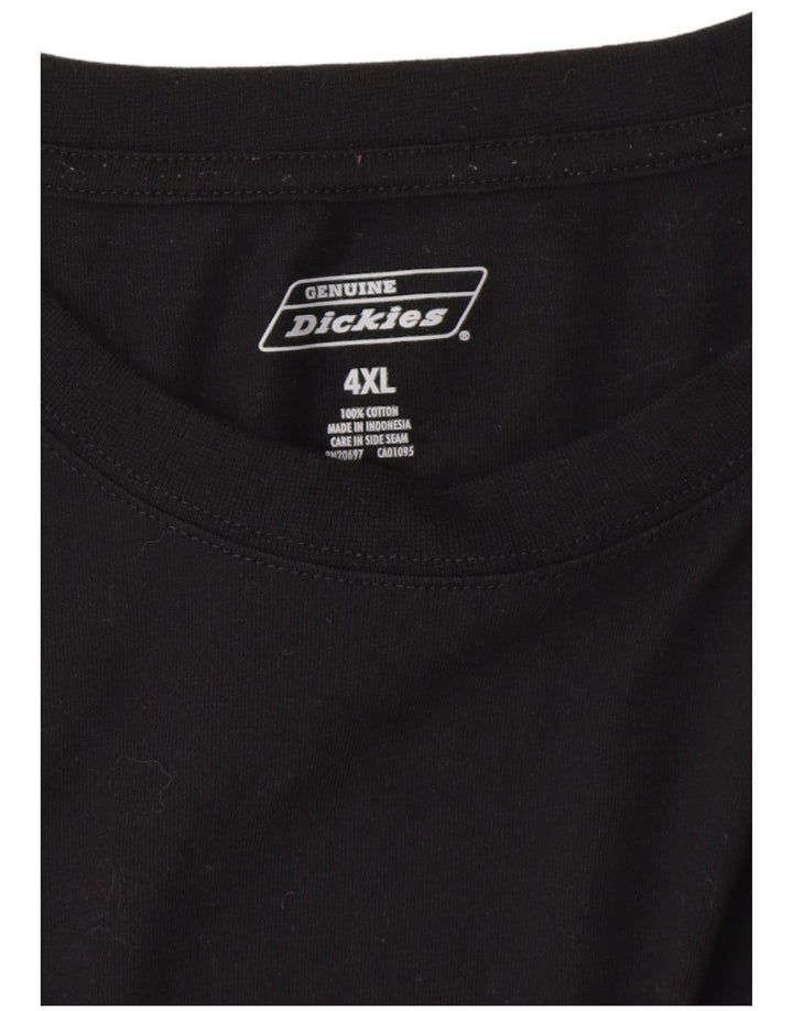 DICKIES Mens T-Shirt Top 4XL Black Cotton