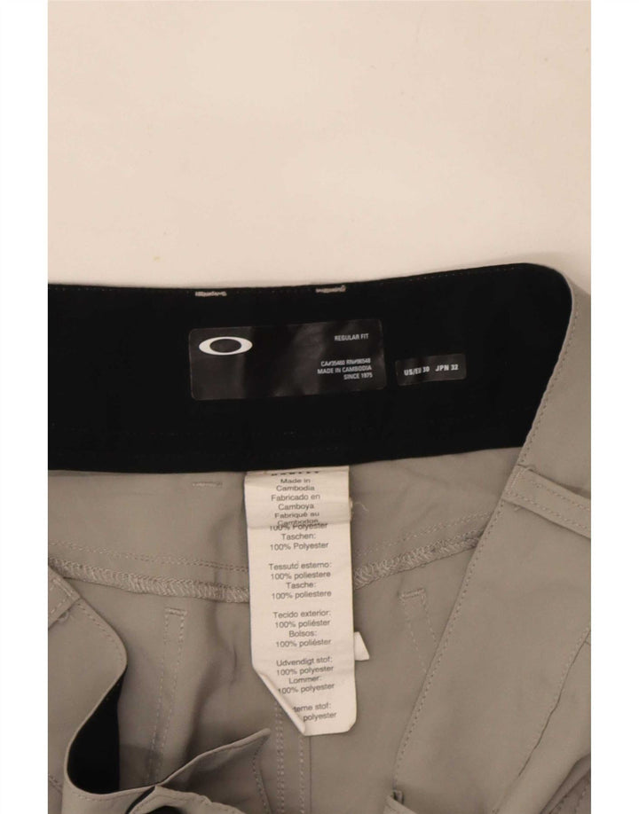 Oakley Mens Regular Fit Casual Shorts W30 Medium Grey Polyester