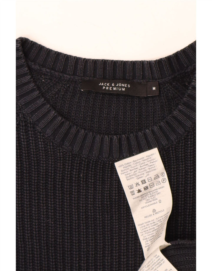 JACK & JONES Herre sweater med rund hals, medium marineblå bomuld