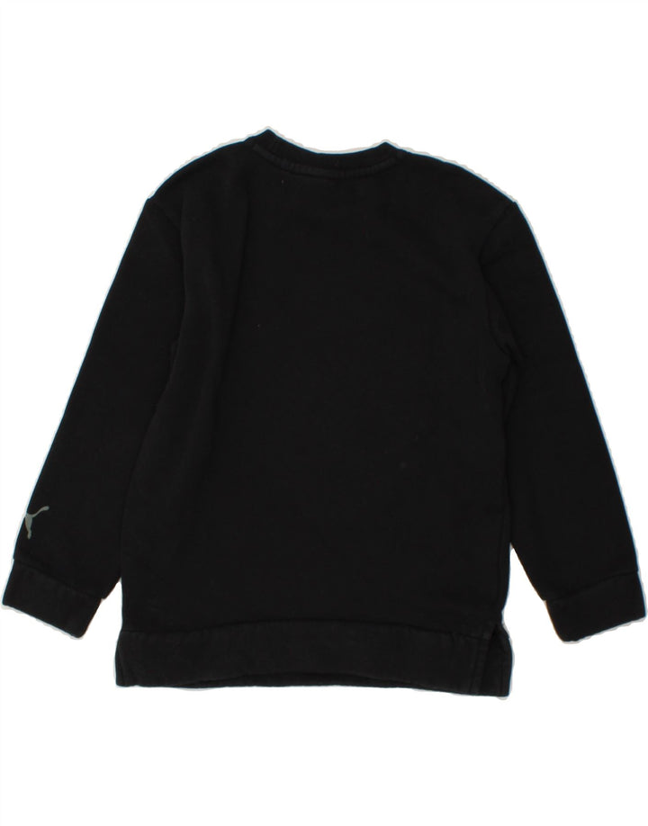 PUMA Boys Graphic Sweatshirt Jumper 9-10 Years Black Cotton Vintage Puma and Second-Hand Puma from Messina Hembry 