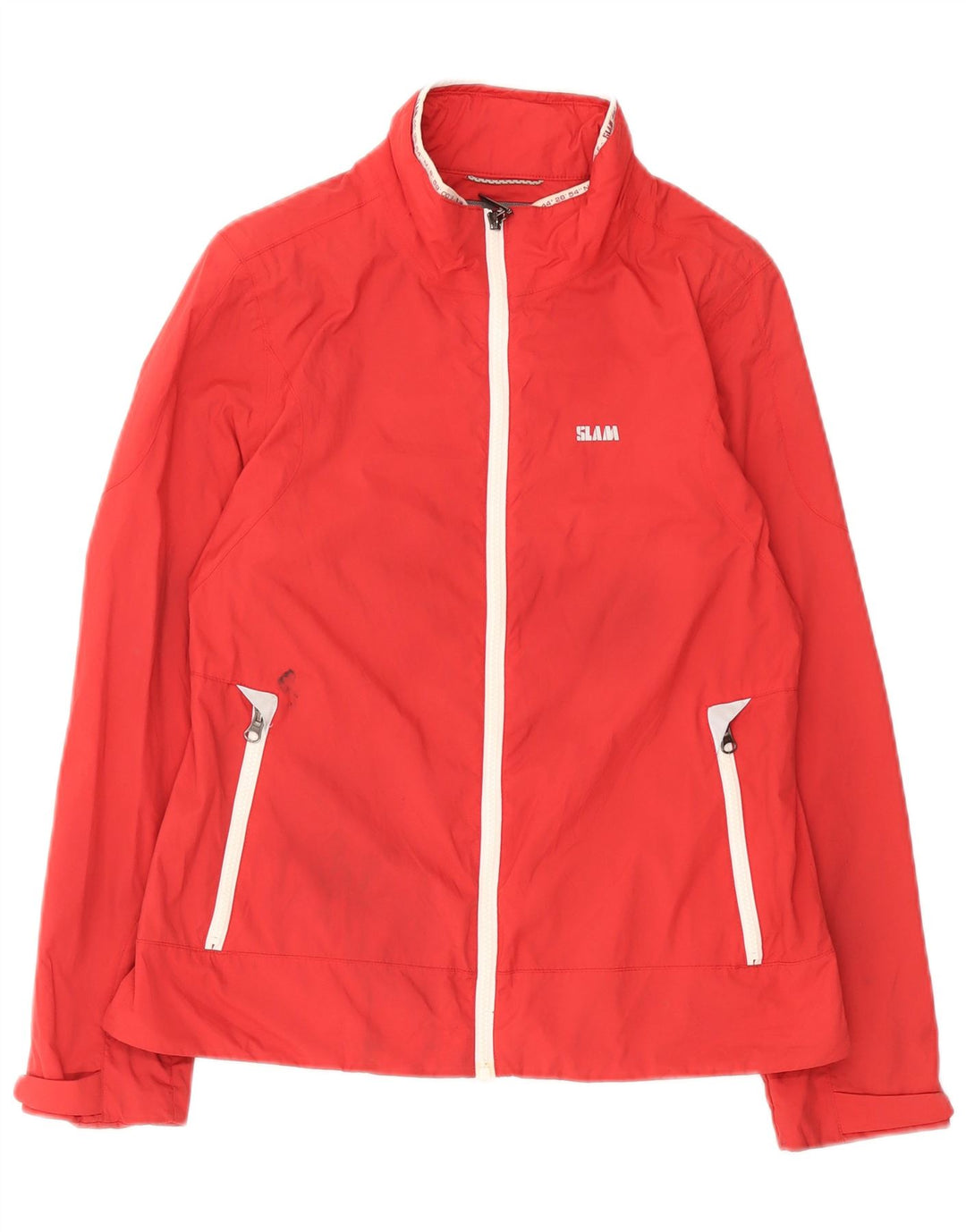 Jaqueta de chuva feminina Slam UK 14 nylon vermelho médio