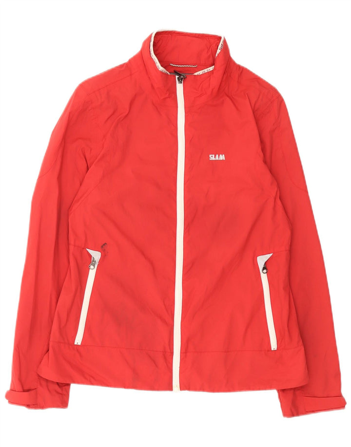 Jaqueta de chuva feminina Slam UK 14 nylon vermelho médio