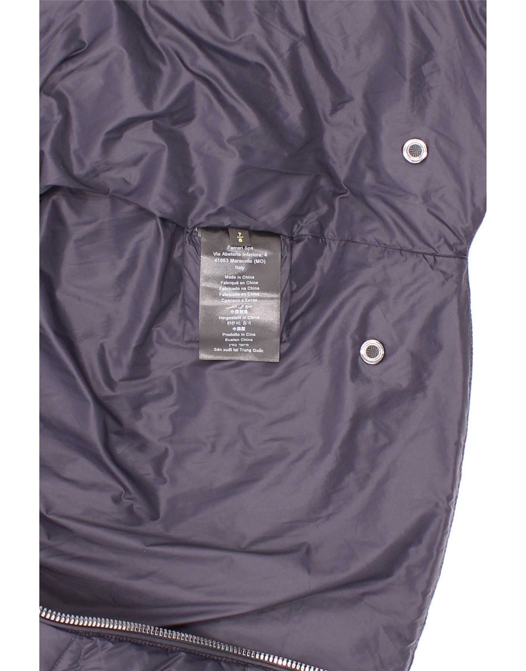 Ferrari Boys Hooded Padded Jacket 7-8 Years Navy Blue Polyamide