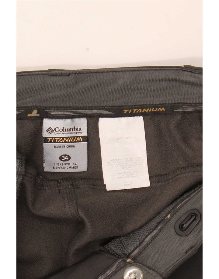 Columbia Mens Titanium Straight Windbreaker Trousers W34 L29 Grey Polyester