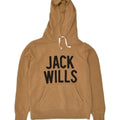 JACK WILLS Womens Graphic Hoodie Jumper UK 8 Small  Brown Cotton | Vintage Jack Wills | Thrift | Second-Hand Jack Wills | Used Clothing | Messina Hembry 