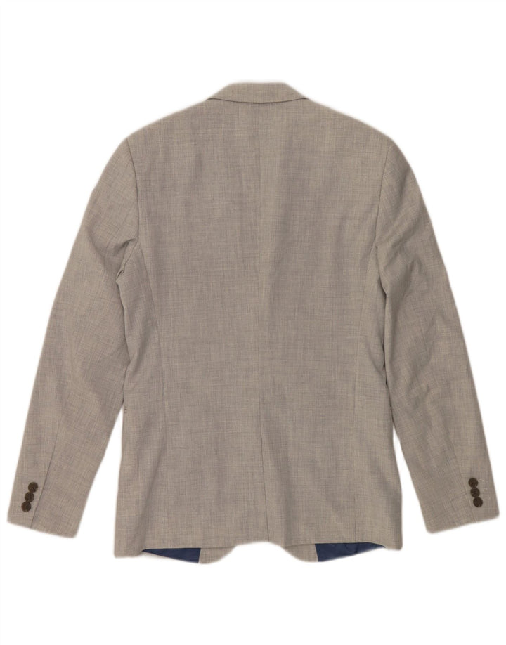 Farah Herren-Blazer mit 2 Knöpfen, Größe S, UK 36, Grau, Polyester