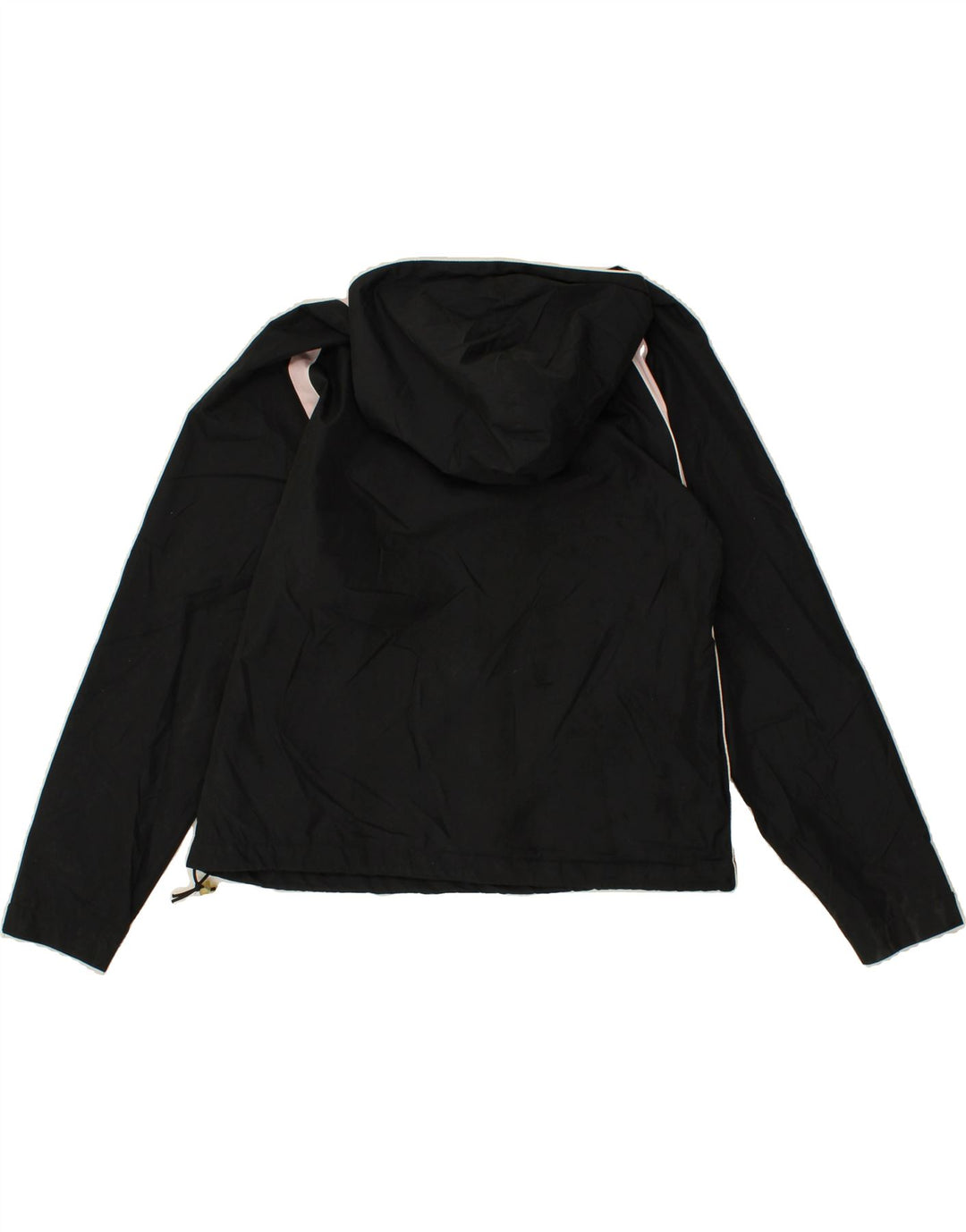 REEBOK Womens Hooded Anorak Jacket UK 12 Medium Black Polyester Vintage Reebok and Second-Hand Reebok from Messina Hembry 