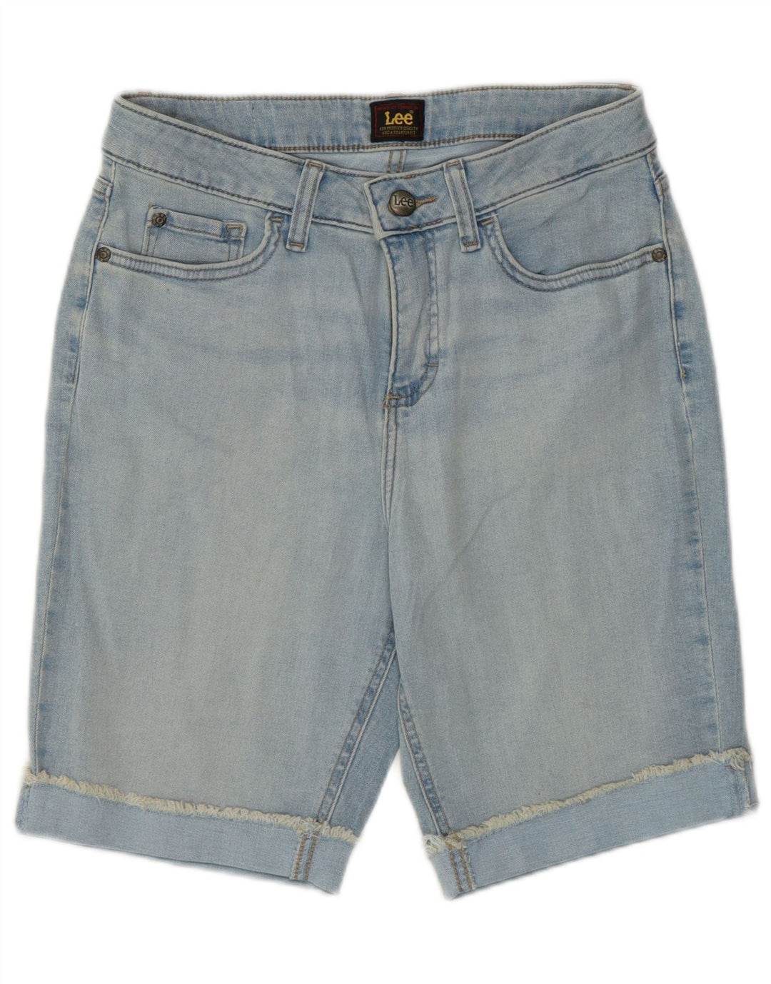 Pantaloncini di jeans da donna Lee US 6 medi W28 cotone blu