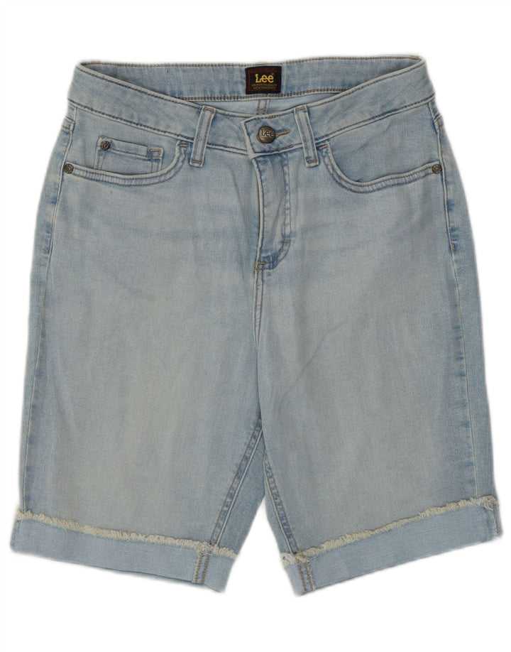 Pantaloncini di jeans da donna Lee US 6 medi W28 cotone blu