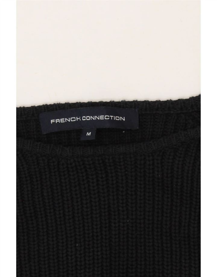FRENCH CONNECTION Womens Boat Neck Jumper Sweater UK 14 Medium Black Vintage French Connection and Second-Hand French Connection from Messina Hembry 