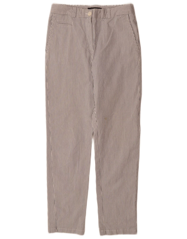 Marks & Spencer Damen Chinohose UK 8 Small W28 L30 Weißer Nadelstreifen