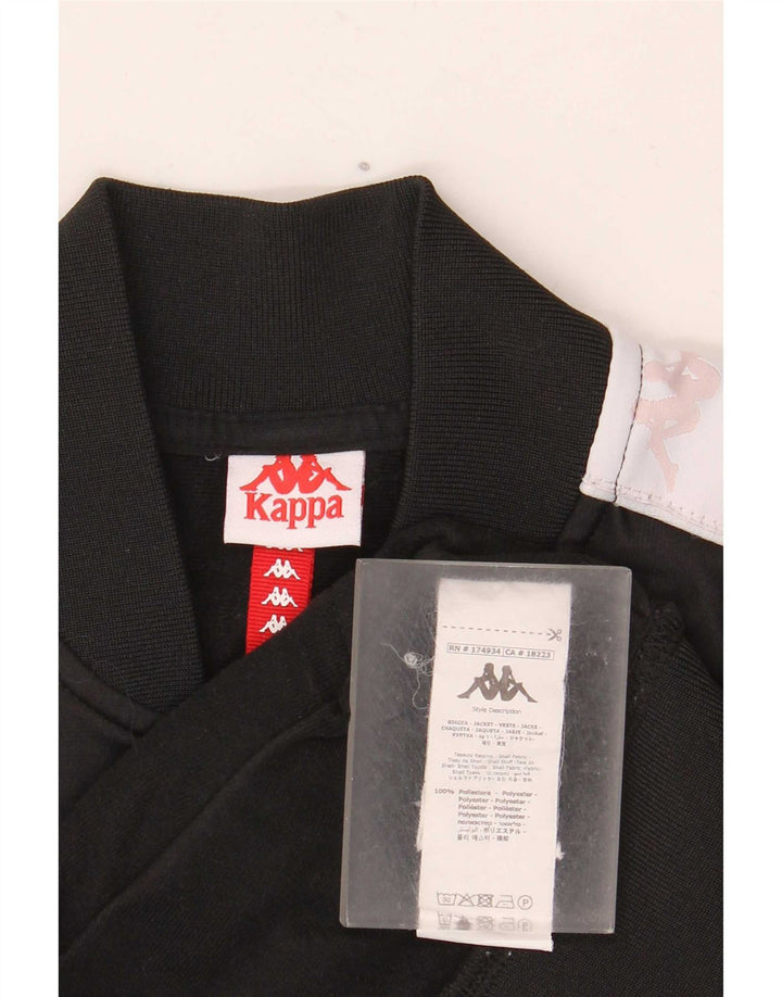 Kappa Boys Graphic Tracksuit Top Jacket 13-14 Years Black Colourblock