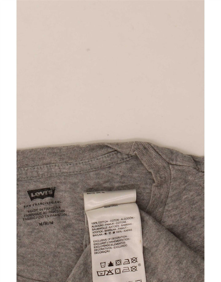 Levi's Hombre Camiseta Gráfica Top Algodón Gris Medio