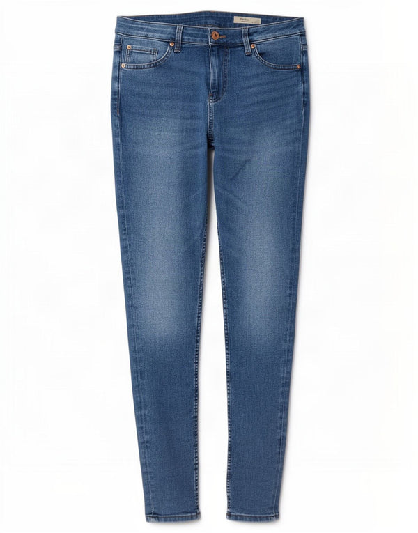 Marks & Spencer Womens The Ivy Skinny Jeans UK 14 Large W34 L29 Blue Cotton