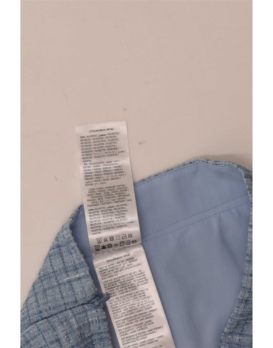 Guess Mini jupe femme UK 10 Small W28 bleu à carreaux en polyester