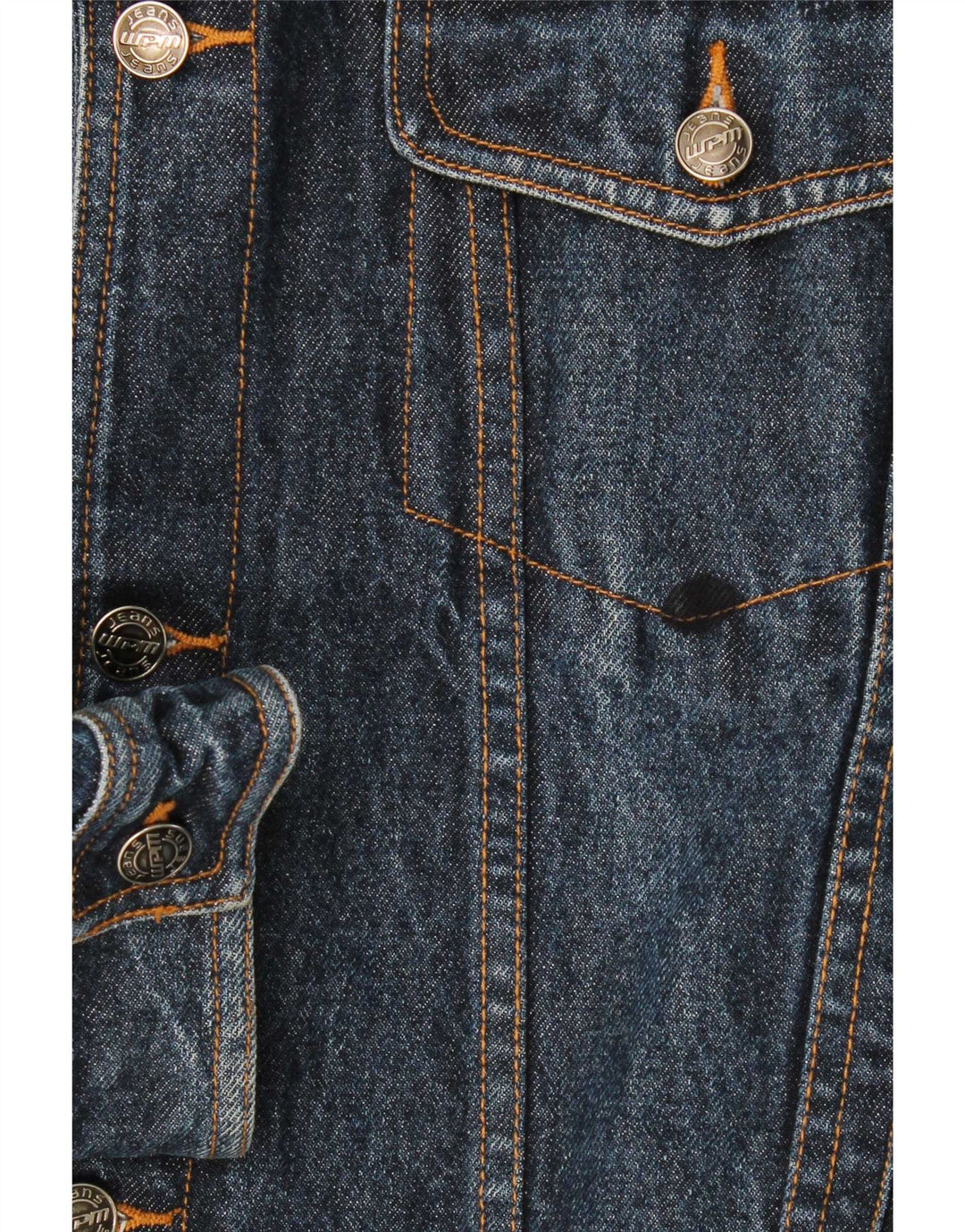 WPM Mens Denim Jacket UK 42 XL Blue Cotton