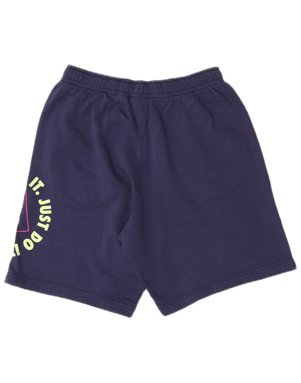 Pantaloncini sportivi Nike da uomo con grafica regolare, medi, blu navy, cotone sportivo