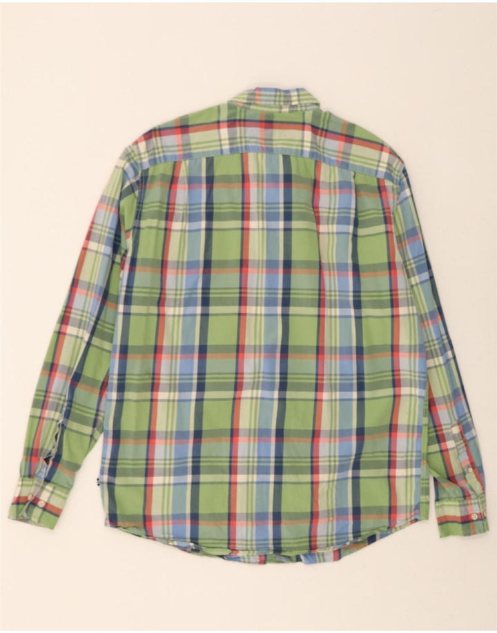 NAUTICA Mens Shirt Medium Green Check Cotton Vintage Nautica and Second-Hand Nautica from Messina Hembry 