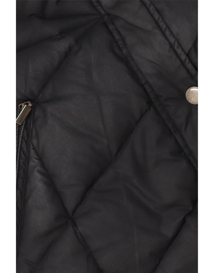 Esprit Chaqueta acolchada para mujer UK 46 Grande Poliéster negro