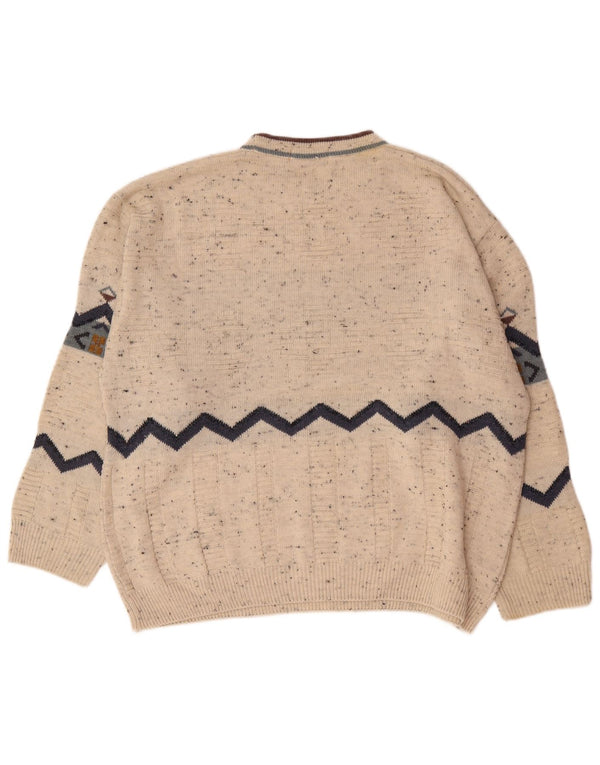 Suéter masculino Marks & Spencer St. Michael com gola redonda XL bege