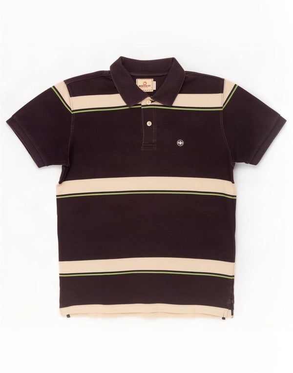 Polo da uomo Regular Fit Murphy & Nye XL in cotone a righe nere