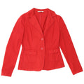 Giacca blazer da donna a 2 bottoni Marella UK 10 piccola in cotone rosso