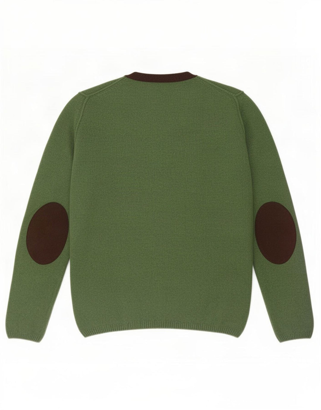 Maglione maglione girocollo da uomo Fred Perry grande lana verde