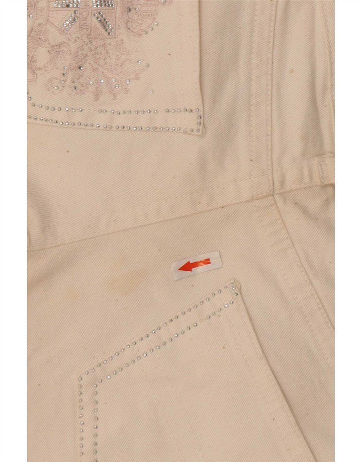 Calça jeans reta feminina Richmond W29 L33 algodão branco