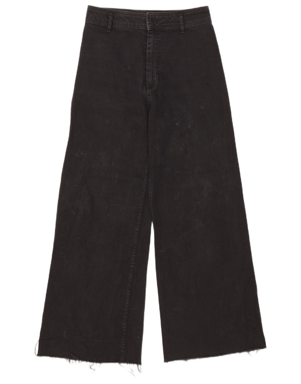 Jeans da donna Zara The Marine a gamba larga EU 38 Small W28 L28 Cotone nero