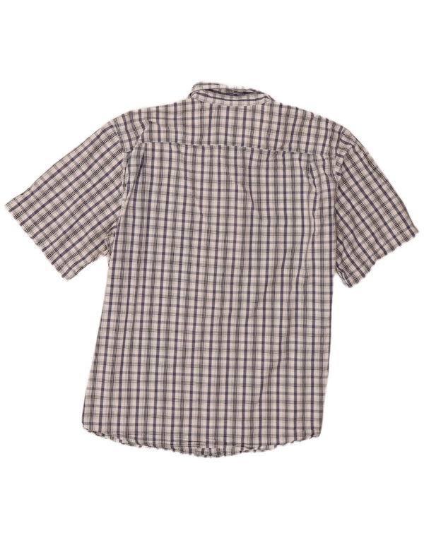 Wrangler Camisa De Manga Corta Hombre XL Algodón A Cuadros Blanco