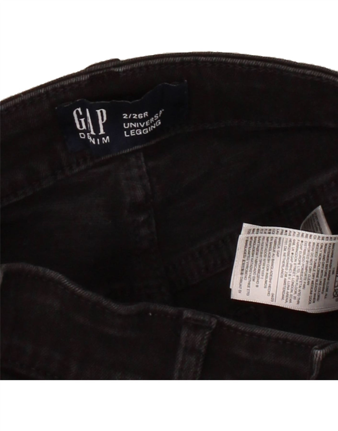 GAP Womens Legging Jegging Jeans W26 L27 Black Cotton Vintage Gap and Second-Hand Gap from Messina Hembry 