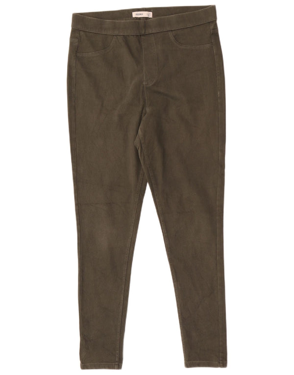 Marks & Spencer Womens Jegging Casual Trousers UK 14 Medium W30 L27 Khaki