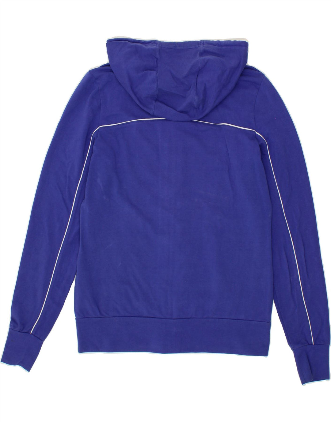 NIKE Womens Zip Hoodie Sweater UK 16/18 Large Blue Cotton Vintage Nike and Second-Hand Nike from Messina Hembry 