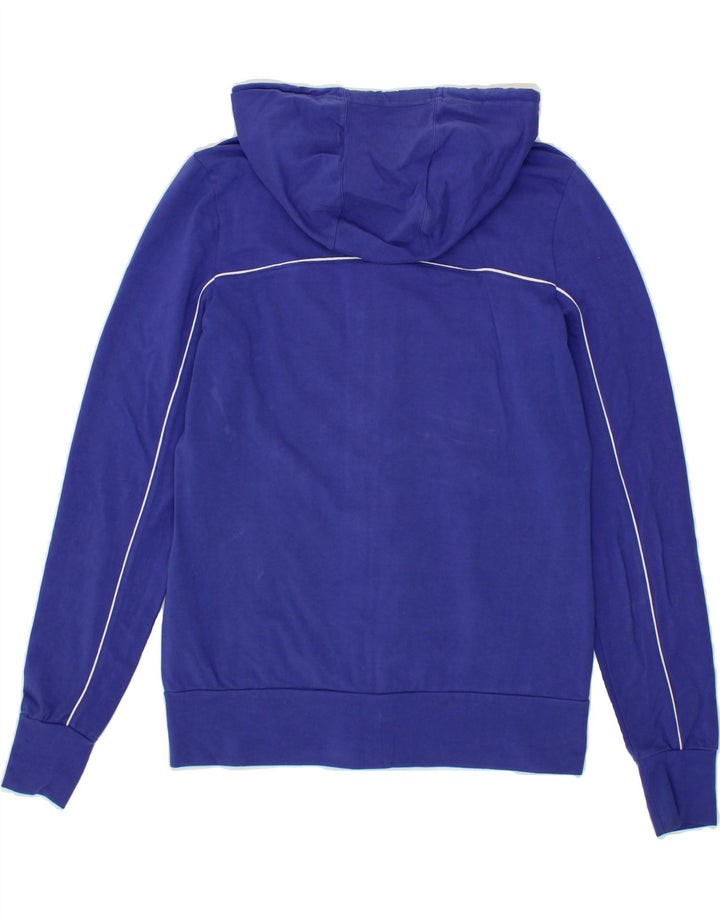 NIKE Womens Zip Hoodie Sweater UK 16/18 Large Blue Cotton Vintage Nike and Second-Hand Nike from Messina Hembry 