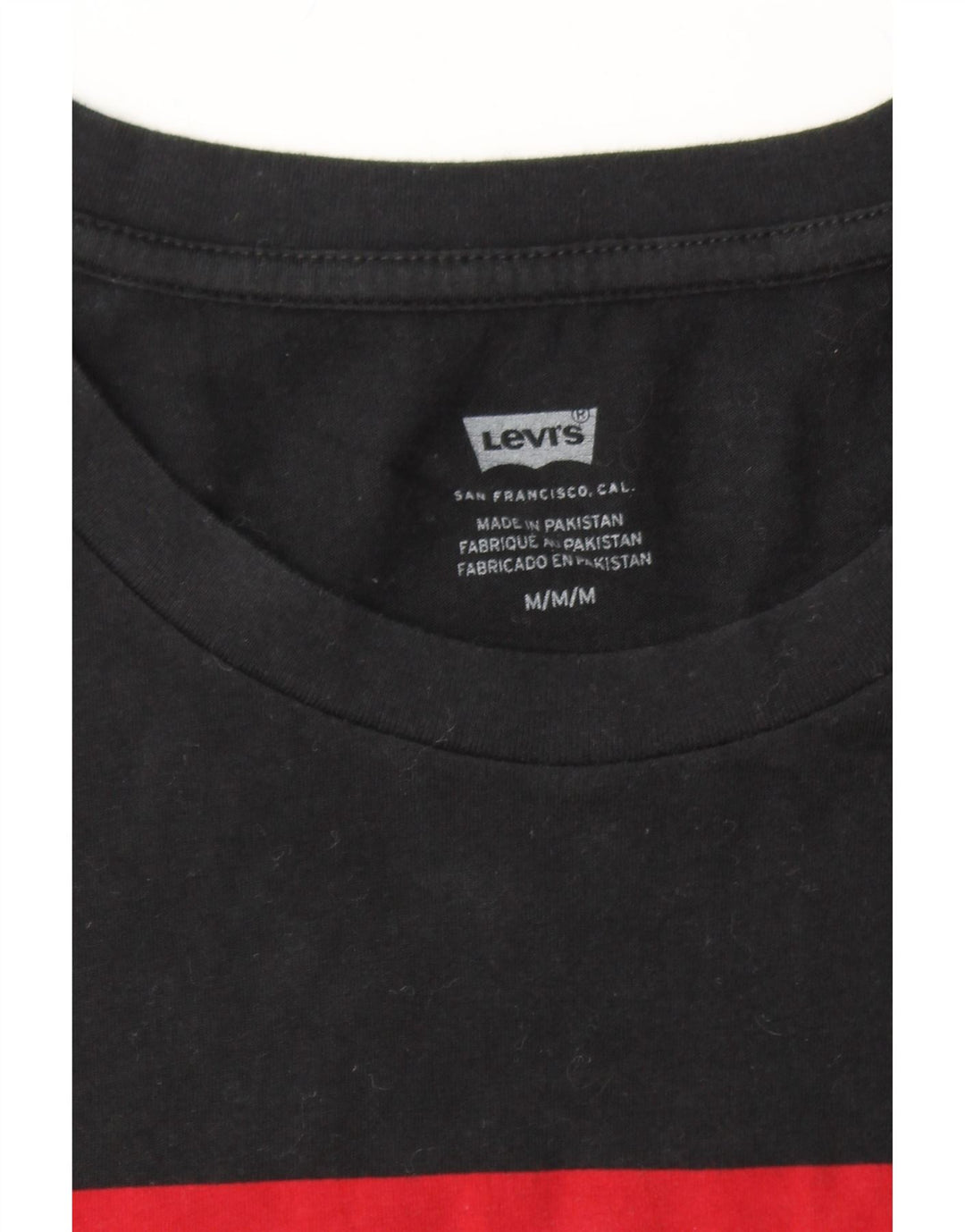 LEVI'S Womens Graphic T-Shirt Top UK 12 Medium Black Cotton Vintage Levi's and Second-Hand Levi's from Messina Hembry 