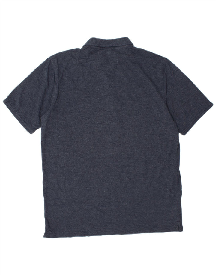 EDDIE BAUER Mens Polo Shirt Large Navy Blue Cotton