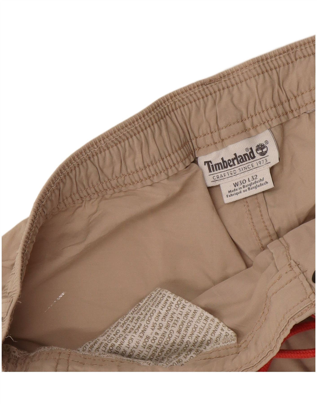 Timberland Mens Slim Chino Trousers W30 L32 Beige
