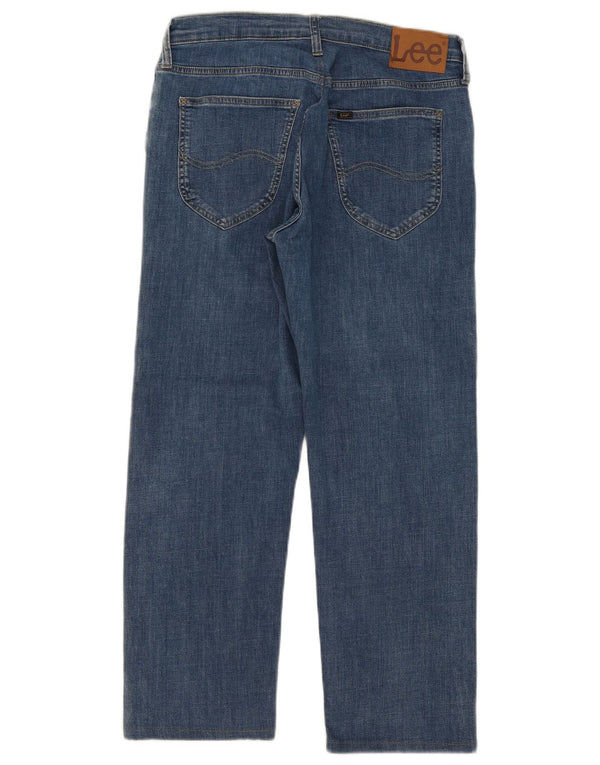 Lee Womens Daren Zip Fly Straight Jeans W34 L27 Blue Cotton