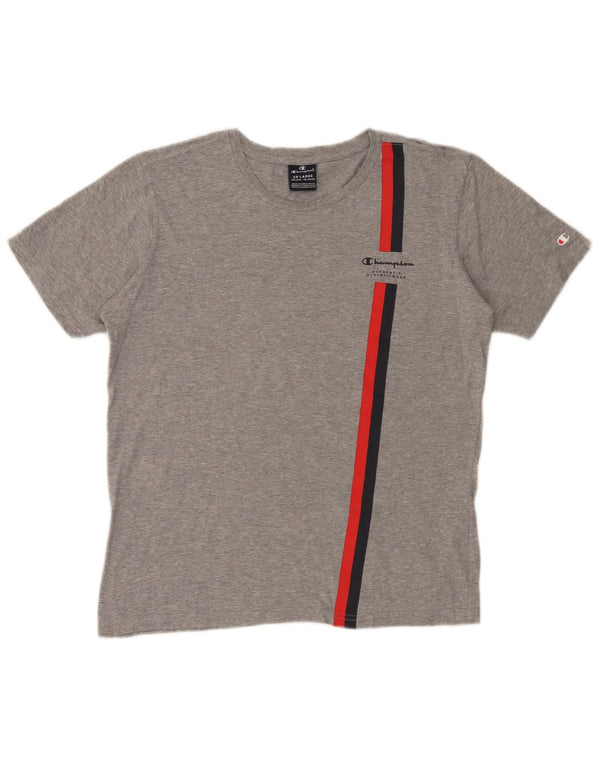Champion T-Shirt Garçon 15-16 Ans 2XL Gris Rayé