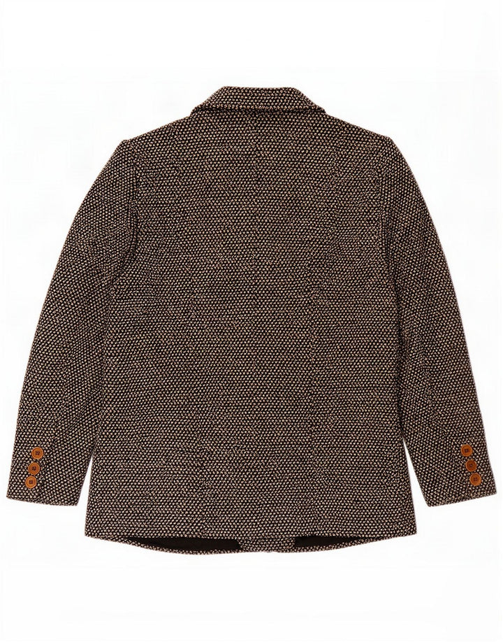 Avedon Womens 2 Button Blazer Jacket IT 50 XL Brown Spotted Wool