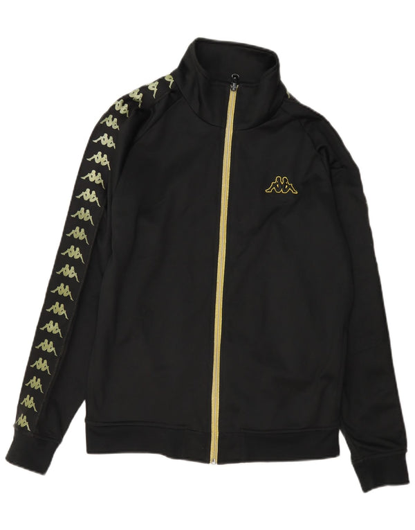 Kappa Veste de survêtement graphique pour femme UK 12 Medium Noir Polyester