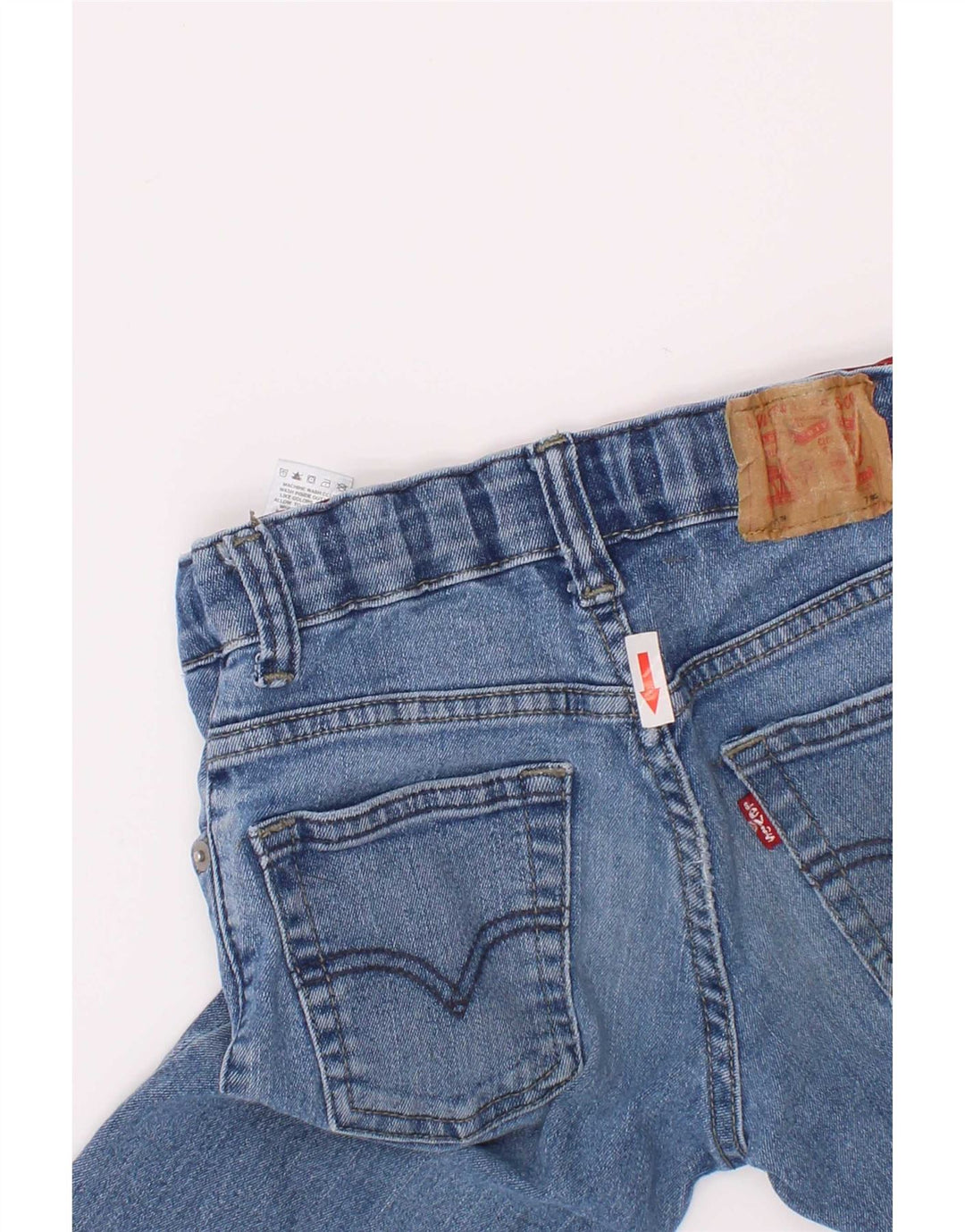 Levi's Boys Distressed Straight Jeans 6-7 Years W22 L21 Blue Cotton